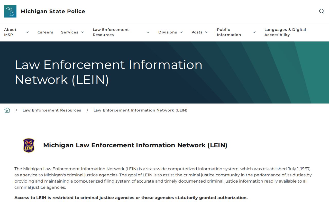 Manistee County active warrant search: state overview of the restricted law-enforcement information network